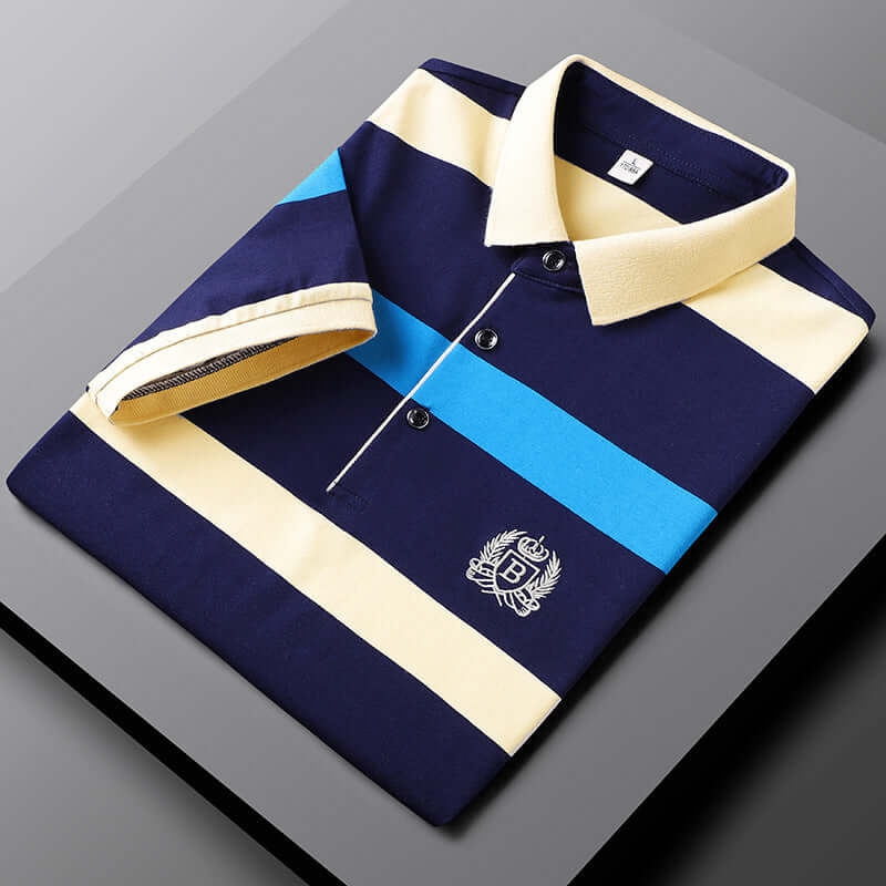Herren Polohemd Streifen Design - IdealeKleiden
