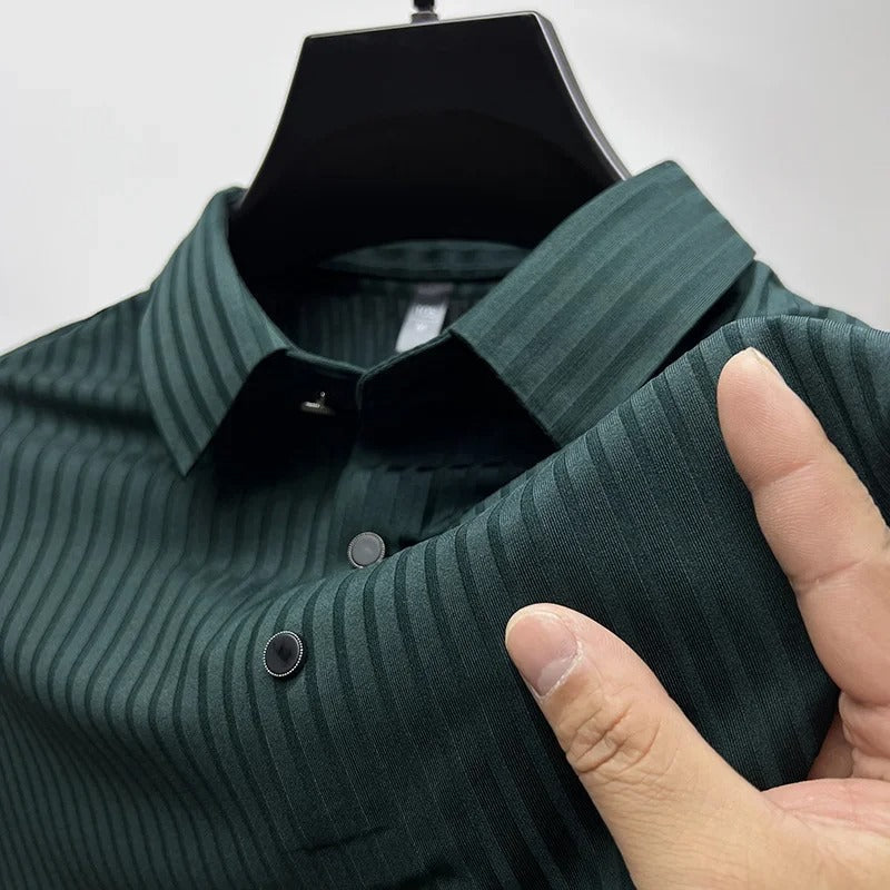 Herren Poloshirt Kurzarm Knöpfe Kragen