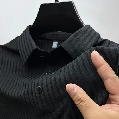 Herren Poloshirt Kurzarm Knöpfe Kragen