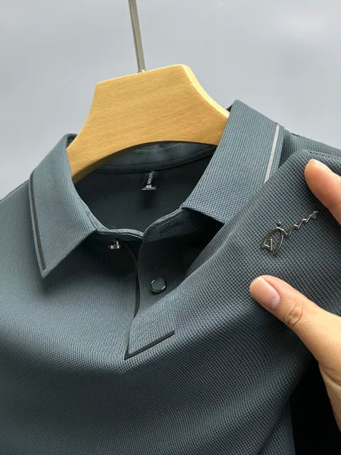 Herren Poloshirt Kurzarm Knöpfe Modern