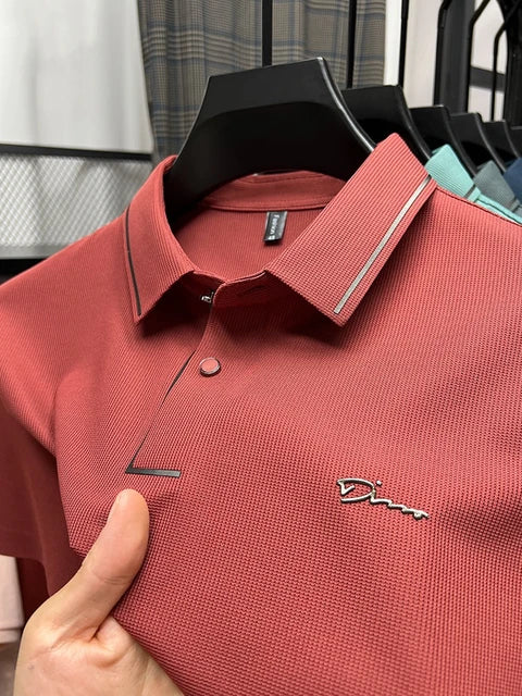 Herren Poloshirt Kurzarm Knöpfe Modern