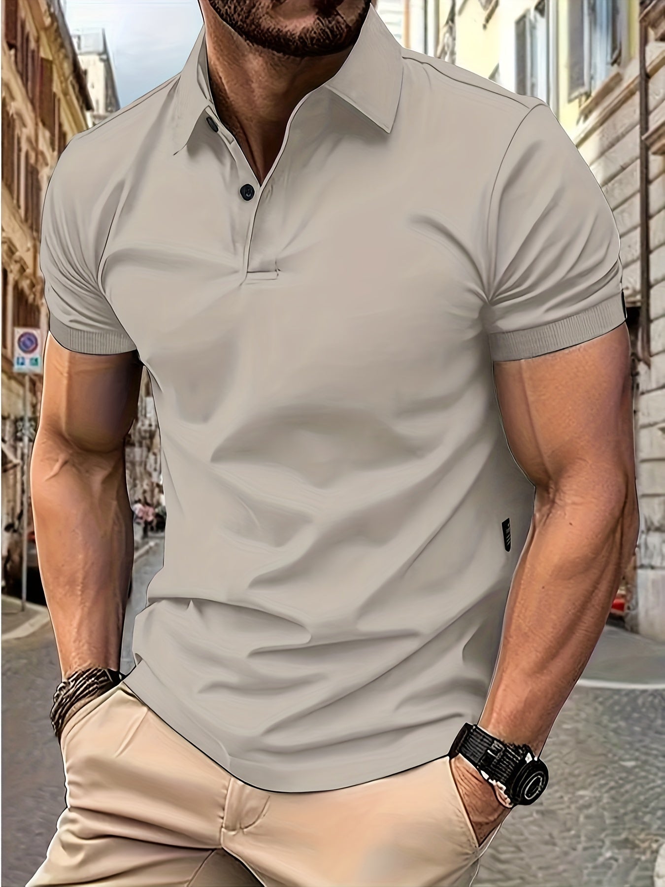 Modisches Herren Polohemd Kurzarm