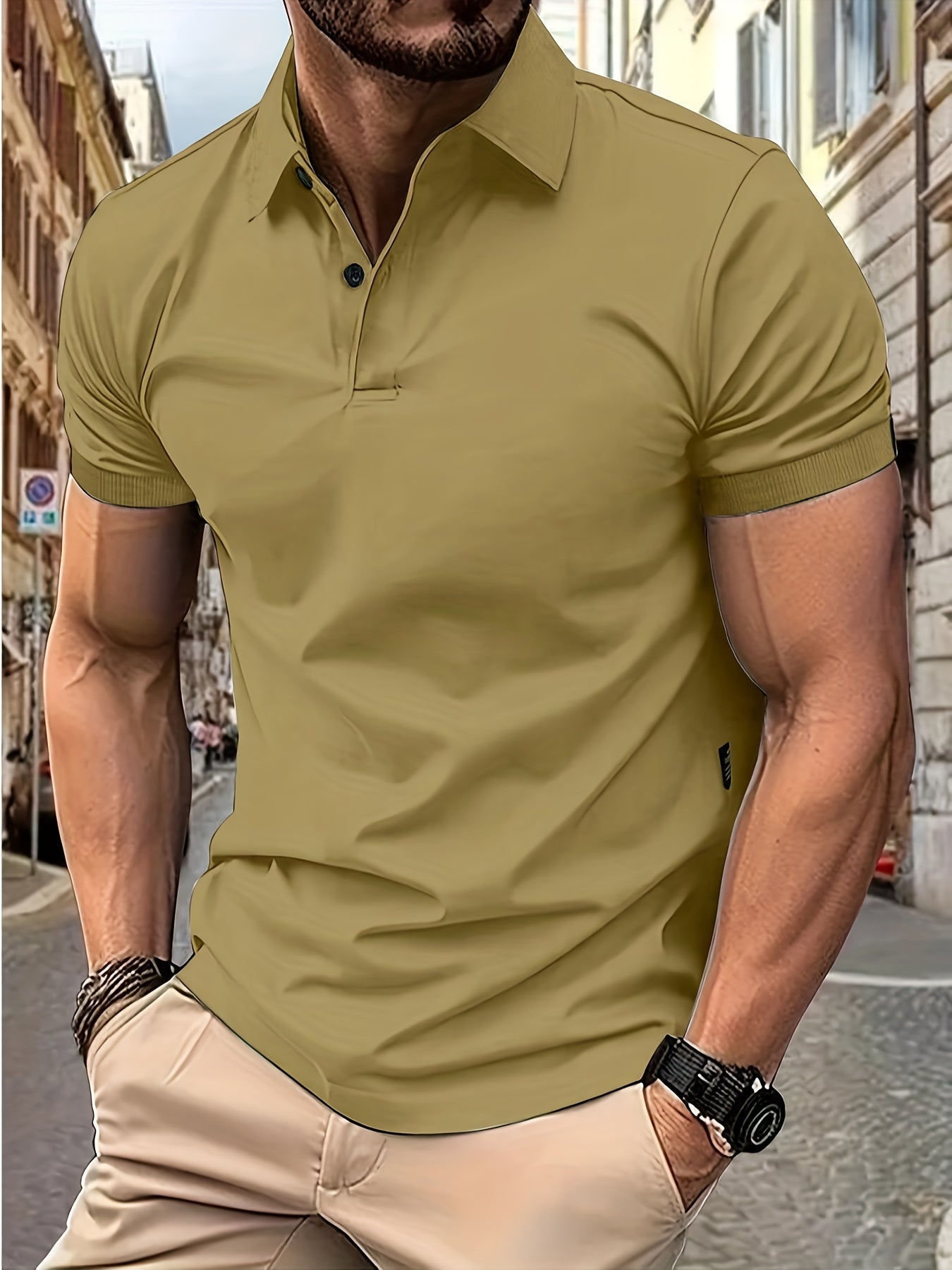 Modisches Herren Polohemd Kurzarm