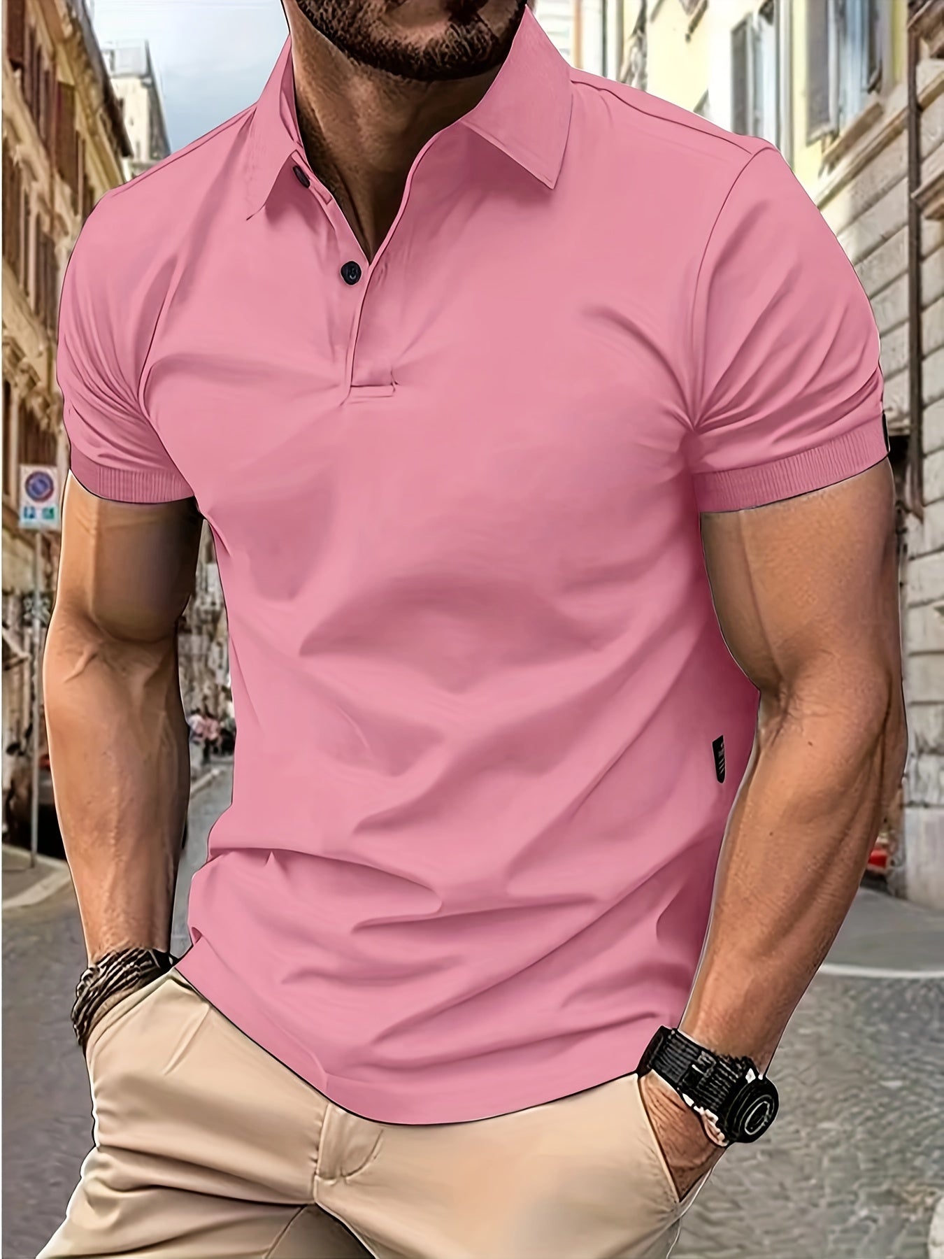Modisches Herren Polohemd Kurzarm