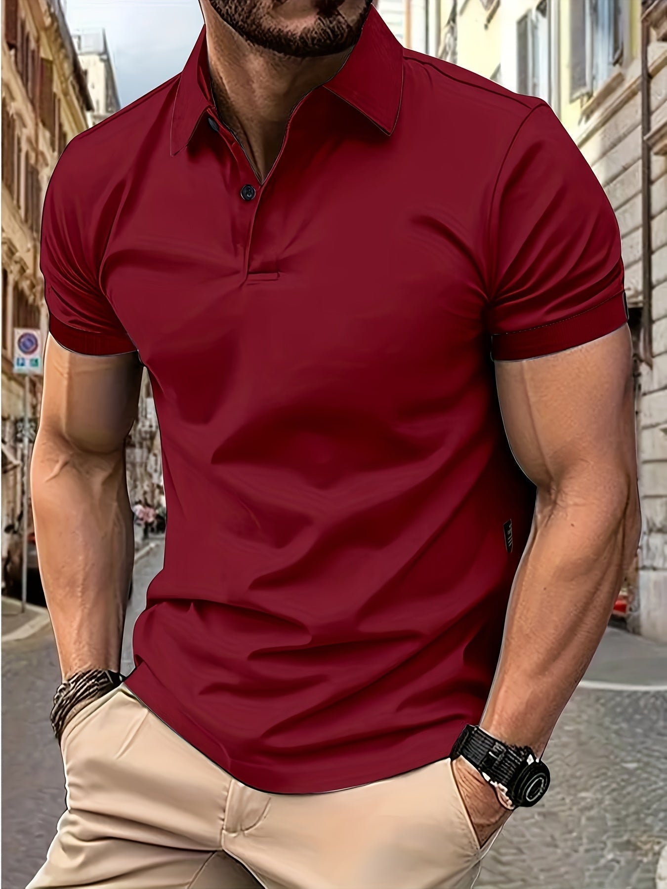 Modisches Herren Polohemd Kurzarm