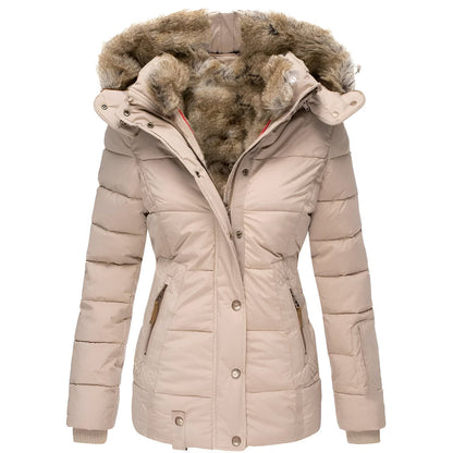Damen Pufferjacke Warm Elegant Winter