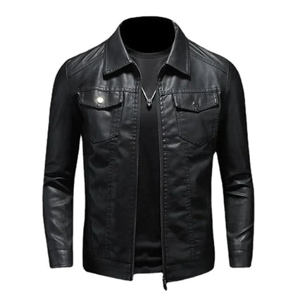 Herren Lederjacke Trucker Style Klassisch