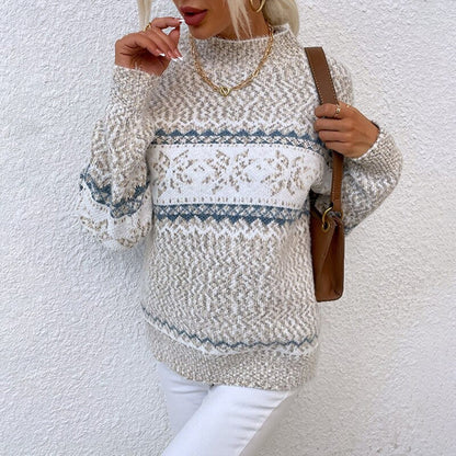 Warmes Strickkleid Nordisch Muster Weich