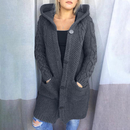 Kapuzenmantel Lässig Winter Trend