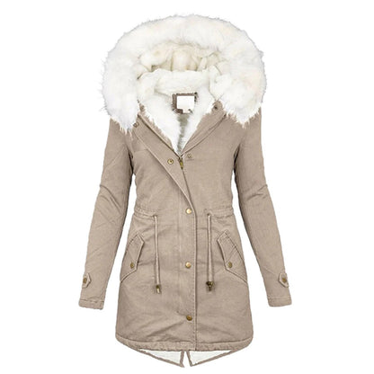 Eleganter Damen Wintermantel Luxus Futter