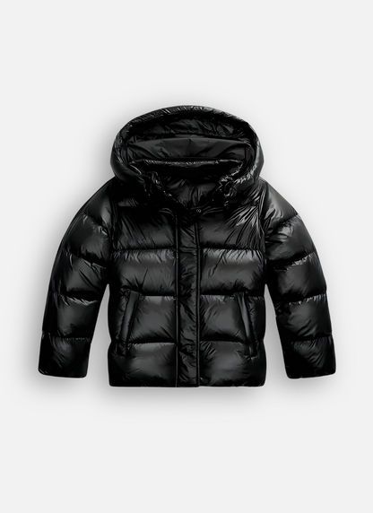 Damen Winterjacke Glänzend Isoliert