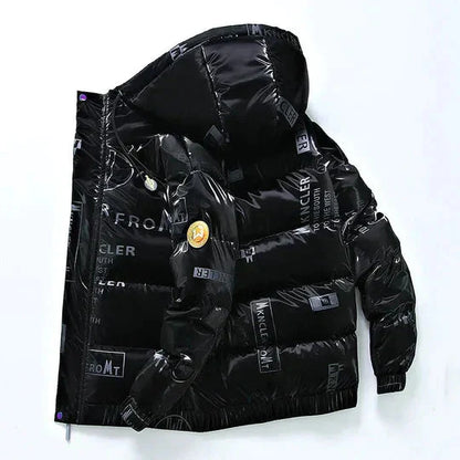 Herren Daunenjacke Warm Kapuzen Winterjacke