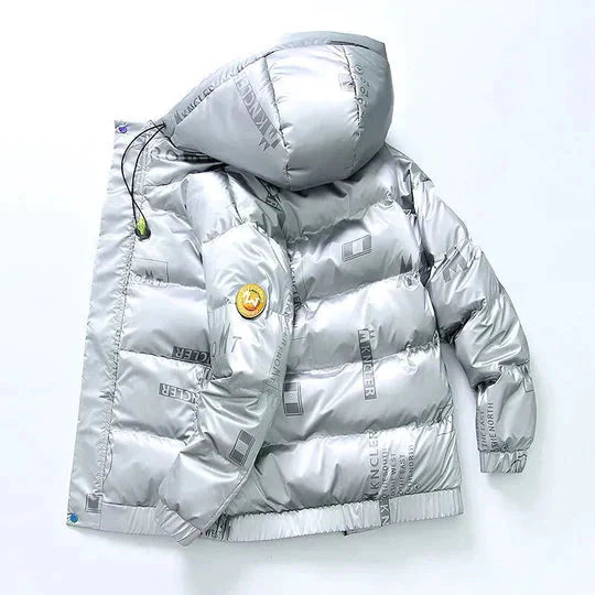 Herren Daunenjacke Warm Kapuzen Winterjacke