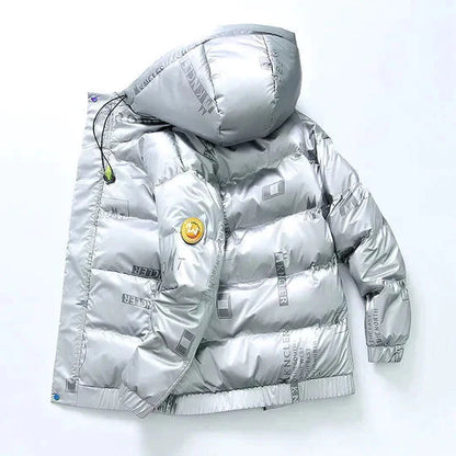 Herren Daunenjacke Warm Kapuzen Winterjacke