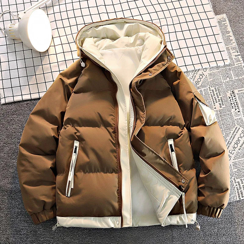 Herren Winterjacke Warm Daunen Kapuze - IdealeKleiden