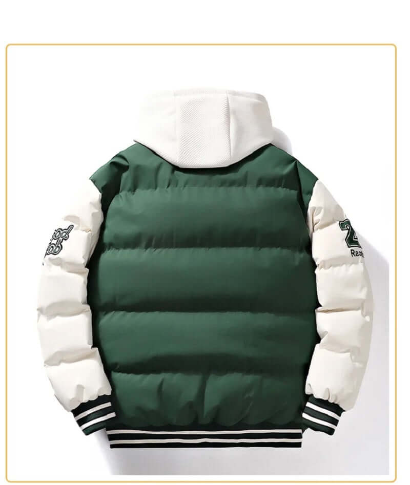 Wattierte Herren Winterjacke Mit Kapuze - IdealeKleiden