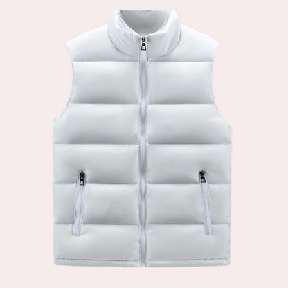 Herren Körperwärmer Weste Ärmellos Zip Up