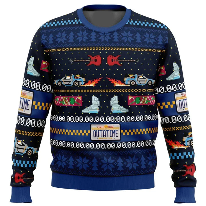 Herren Pullover Rundhals Bedruckt