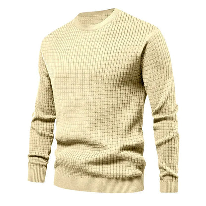 Herren Pullover Langarm Rundhals Baumwolle