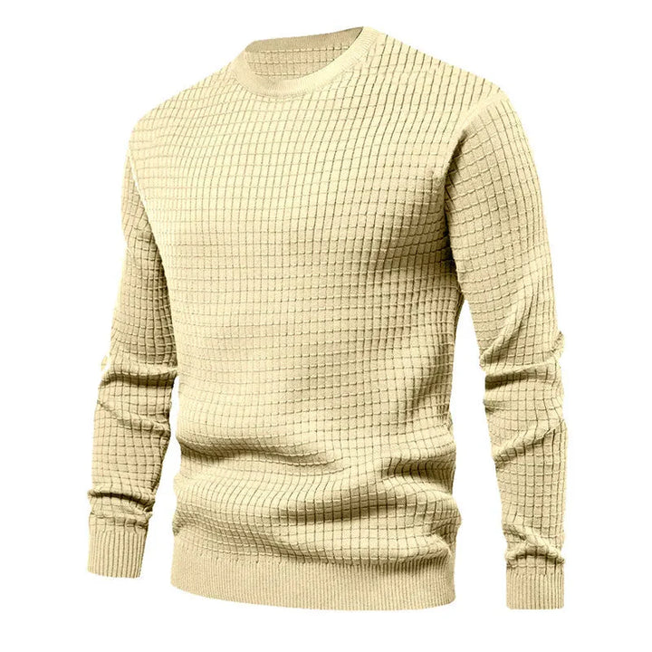 Herren Pullover Langarm Rundhals Baumwolle