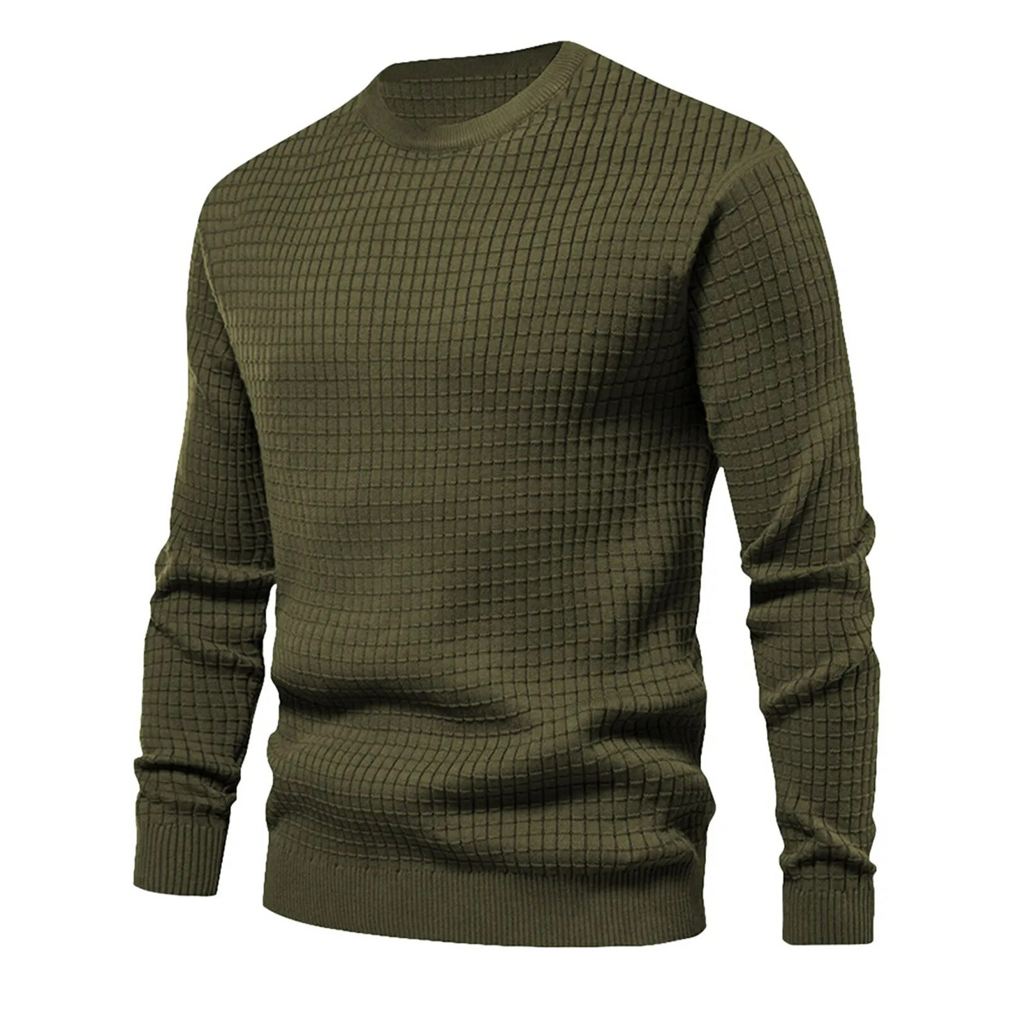 Herren Pullover Langarm Rundhals Baumwolle