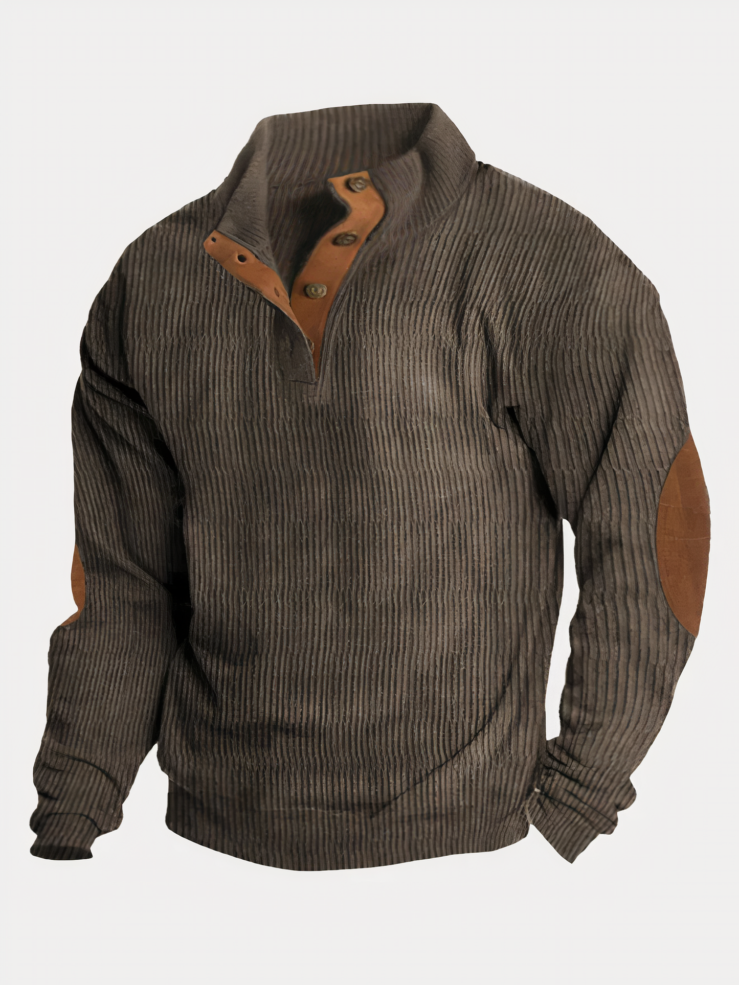 Herren Pullover Sportlich Mit Knöpfen