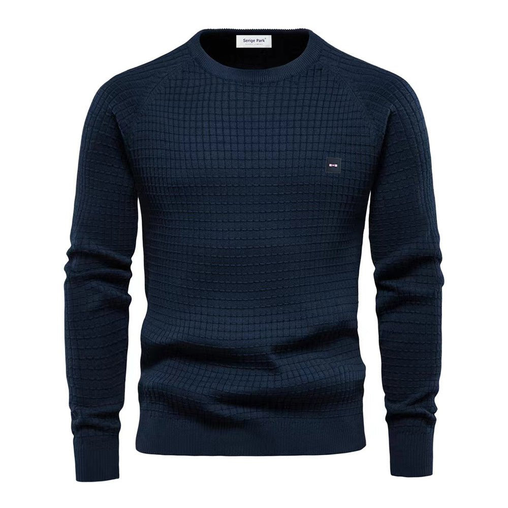 Herren Pullover Langarm Rundhals - IdealeKleiden