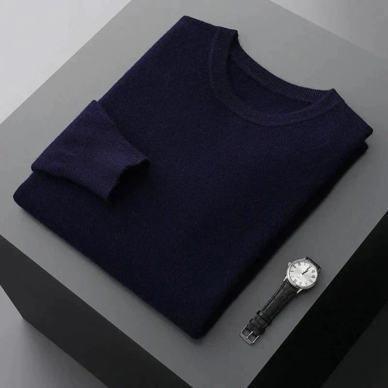 Herren Pullover Merinowolle Langarm Warm