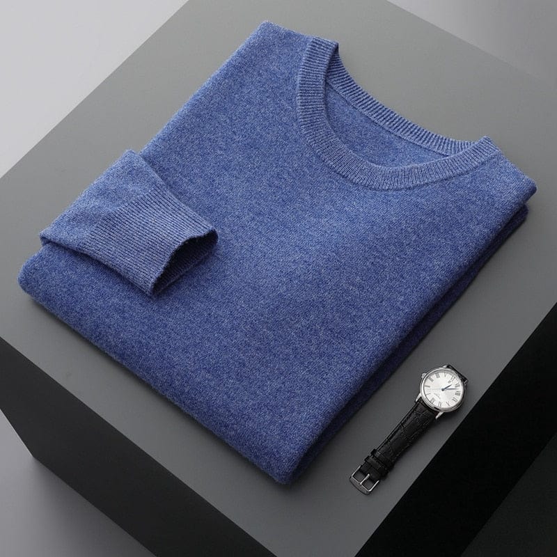 Herren Pullover Merinowolle Langarm Warm