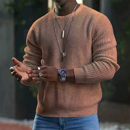 Herren Pullover Rundhals Langarm Warm