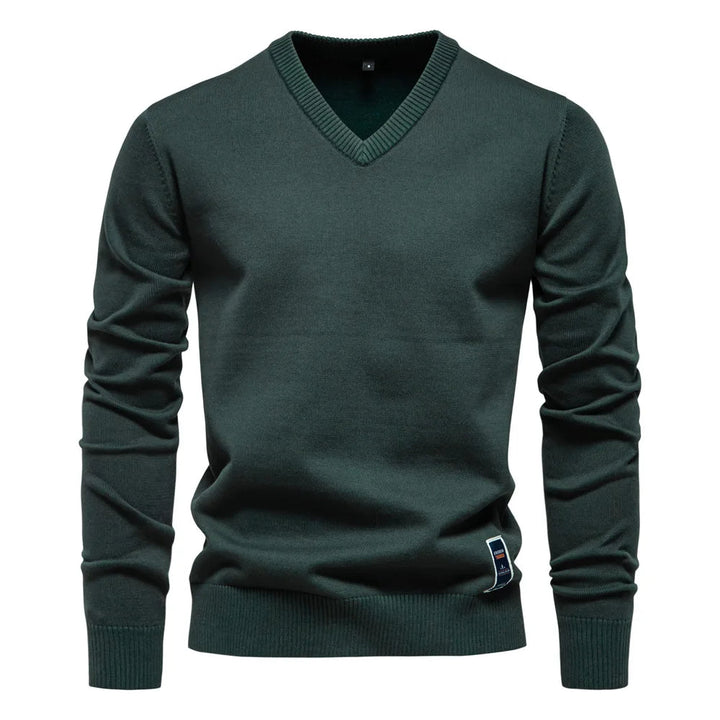 Klassischer Herren Pullover V-Ausschnitt Modern - IdealeKleiden