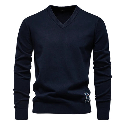 Klassischer Herren Pullover V-Ausschnitt Modern