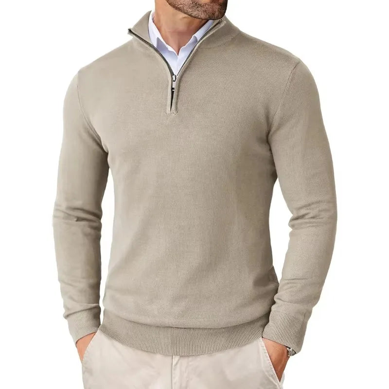 Herren Pullover Viertelreißverschluss Modern