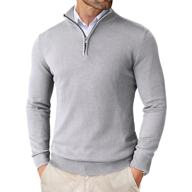 Herren Pullover Viertelreißverschluss Modern