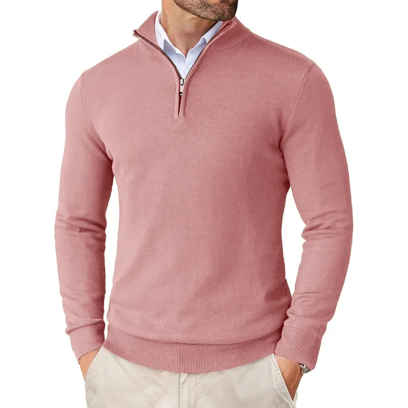 Herren Pullover Viertelreißverschluss Modern