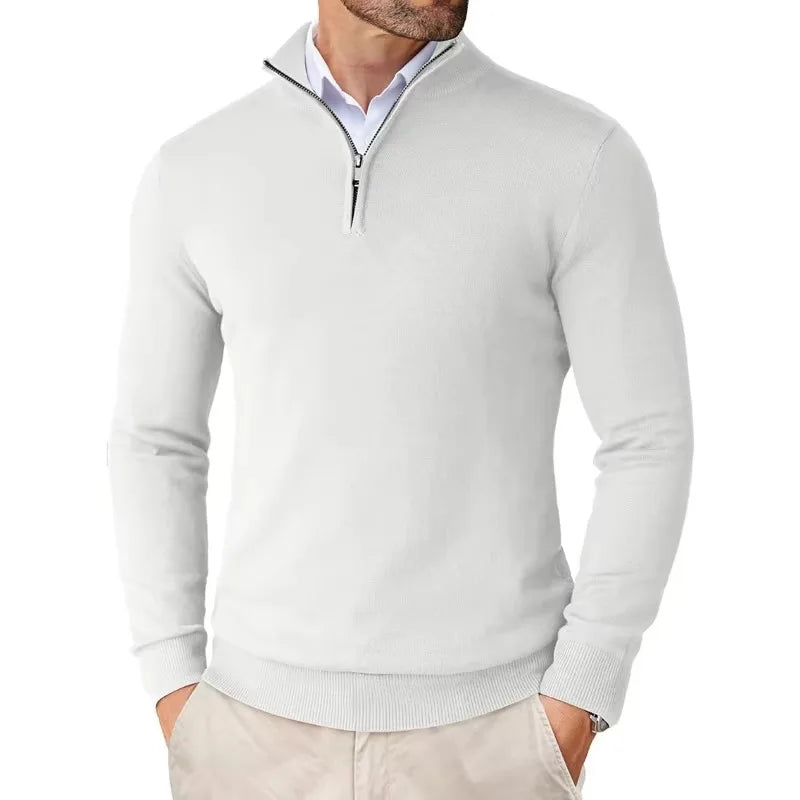 Herren Pullover Viertelreißverschluss Modern