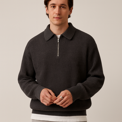 Herren Pullover Modern Viertelreißverschluss - IdealeKleiden