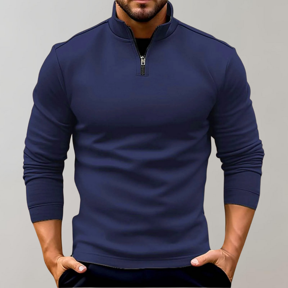 Herren Pullover Langarm mit Reißverschluss