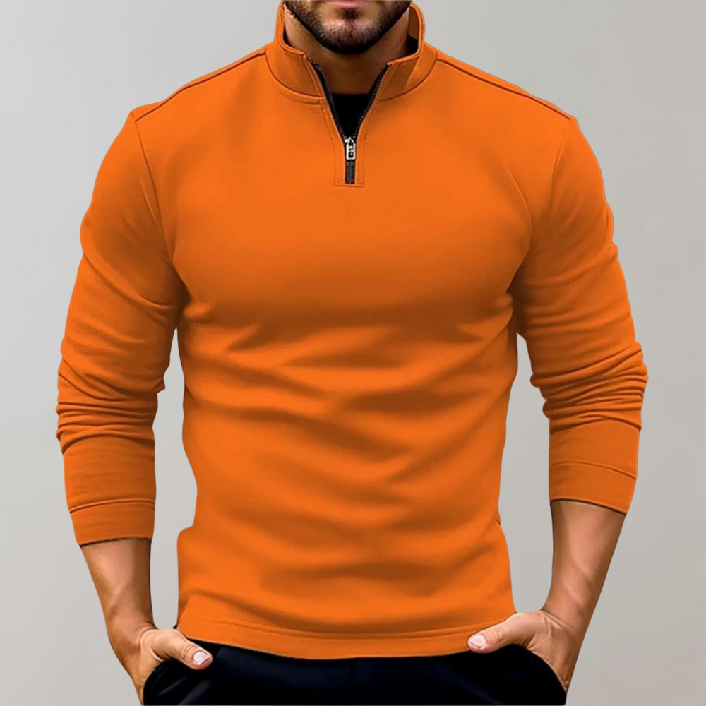 Herren Pullover Langarm mit Reißverschluss