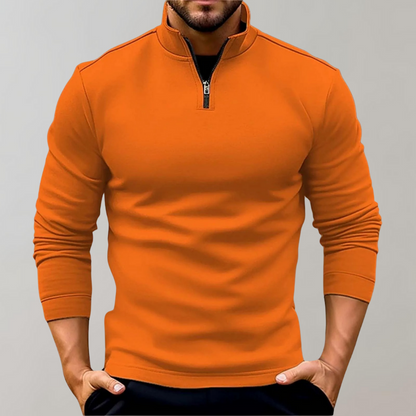 Herren Pullover Langarm mit Reißverschluss