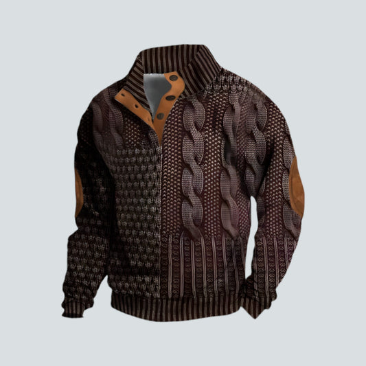 Herren Pullover Warm Bequem Lockere Passform - IdealeKleiden