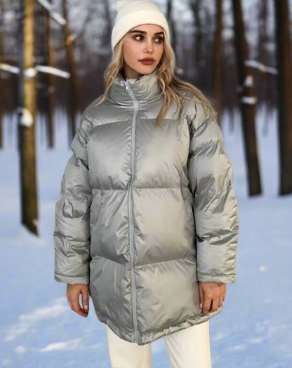 Warme Damenwinterjacke Weich Isoliert