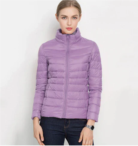 Damen Steppjacke Slim Fit Reißverschluss