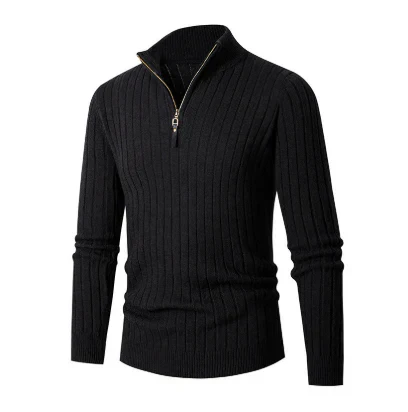 Herren Pullover Modern Halb-Reißverschluss