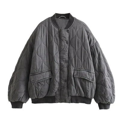 Große Damen Pufferjacke Warm Winter Daunenjacke