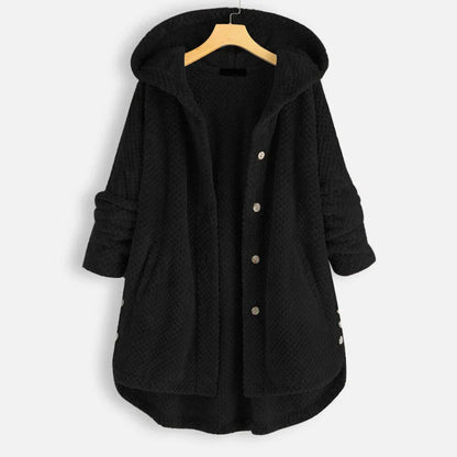 Große Damenjacke Kapuze Oversize Arabella