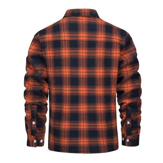 Herren Sherpa Jacke Karo Muster Warm - IdealeKleiden