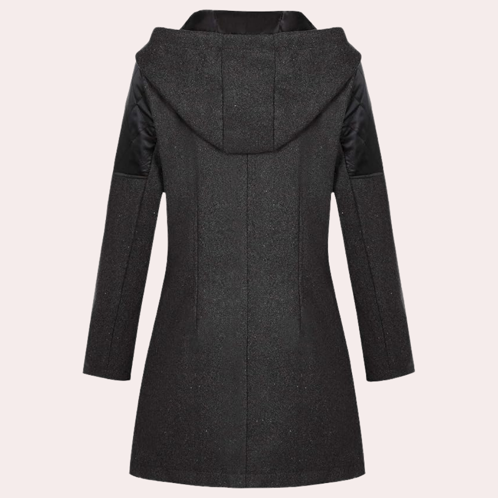 Stylischer Damen Wintermantel mit Kapuze - IdealeKleiden
