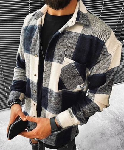 Herren Hemd Kariert Modern Schnitt