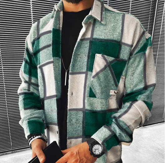 Herren Hemd Kariert Modern Schnitt